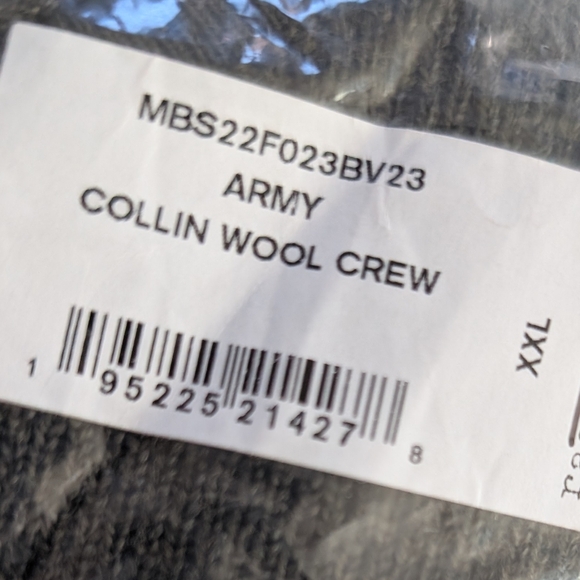 Rag & Bone Collin Wool Crewneck Army Green Sweater Size XX - Large Nwt ❤️ - Picture 11 of 11